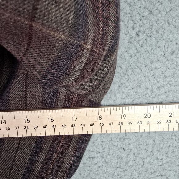 BCBGMaxAzria Plaid Blazer Brown Satin Hem Bow Tailored Designer Preppy Statement - Picture 9 of 15